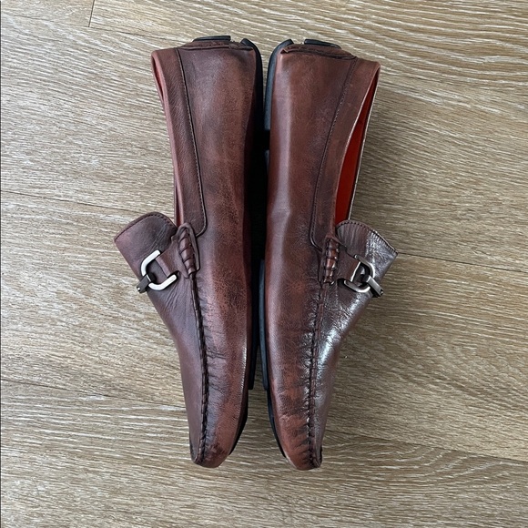 Donald Pliner Victor Leather Driver Loafer Bit Hardware cognac brown size 13 main image 11